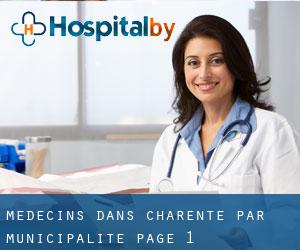 Médecins dans Charente par municipalité - page 1