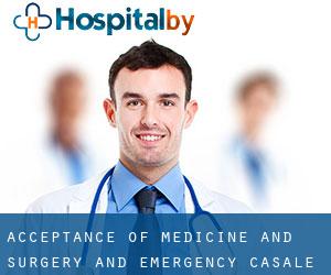 Acceptance of Medicine And Surgery And Emergency (Casale Monferrato)