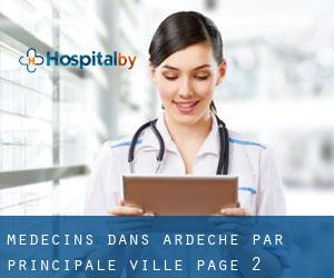 Médecins dans Ardèche par principale ville - page 2