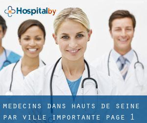 Médecins dans Hauts-de-Seine par ville importante - page 1