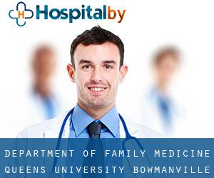 Department Of Family Medicine Queen's University (Bowmanville)